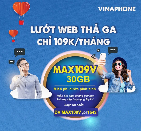 Hướng dẫn cách đăng ký gói cước MAX109V Vinaphone