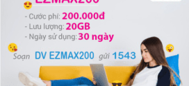 Cách đăng ký gói EZMAX200 Vinaphone nhận 20GB data trọn gói 1 tháng
