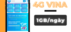 Đăng ký gói 4G Vinaphone 1GB 1 ngày giá rẻ chỉ từ 2k, 3k, 5k…