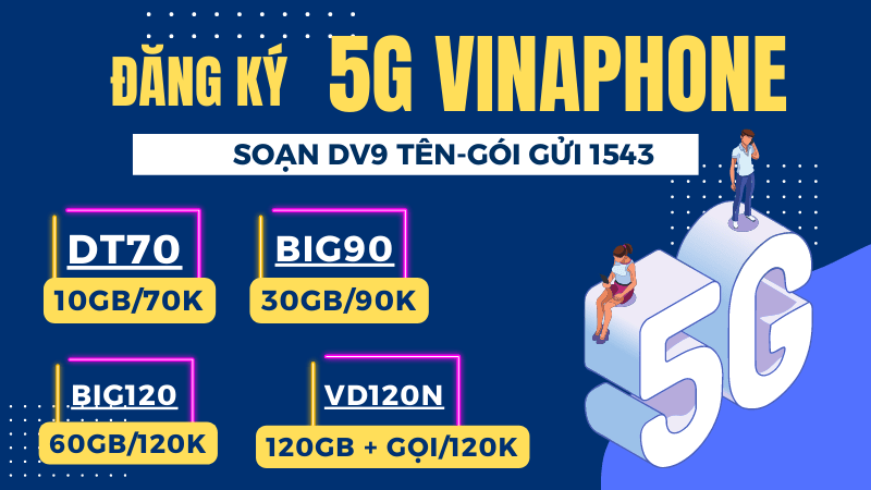 Cách đăng ký 5G Vinaphone ưu đãi data siêu khủng 