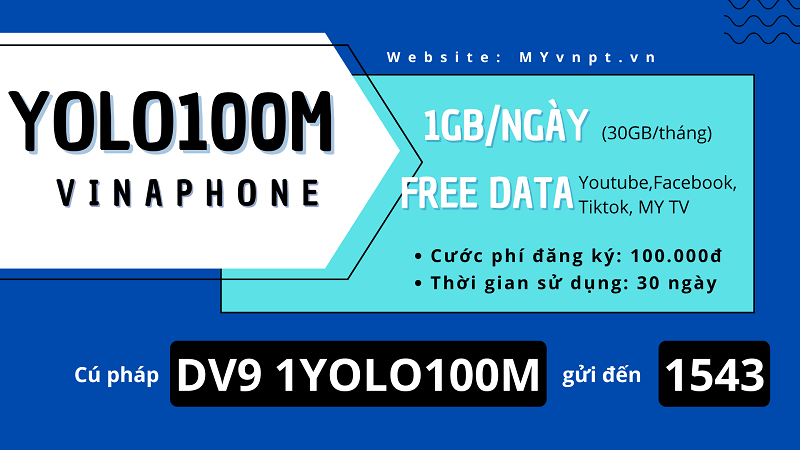 Đăng ký gói cước YOLO100M Vinaphone nhận 30GB data và hàng loạt ưu đãi khủng