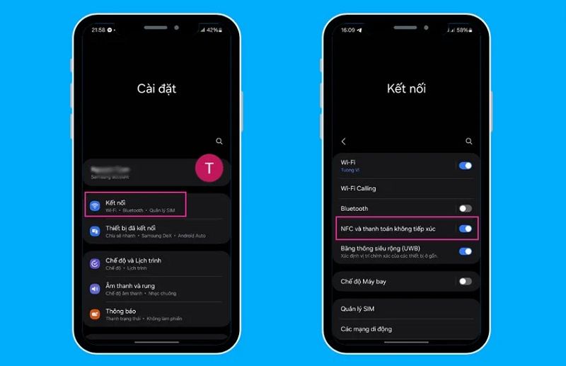 Kiểm tra công nghệ NFC trên Samsung