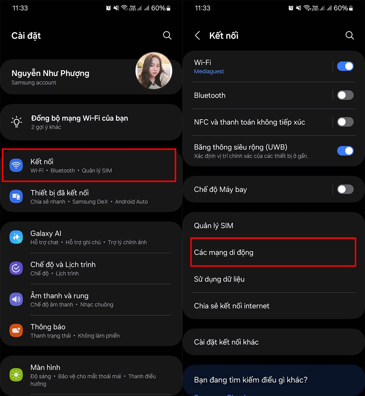 Kích hoạt 5G trên Android